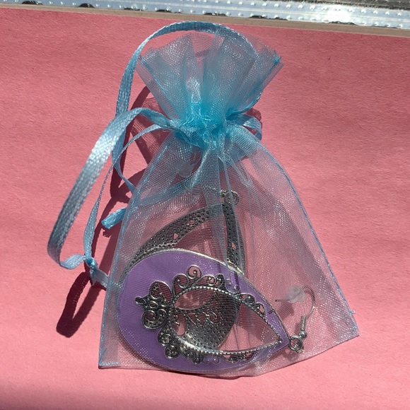 Purple Teardrop Earrings - Picture 6 of 6